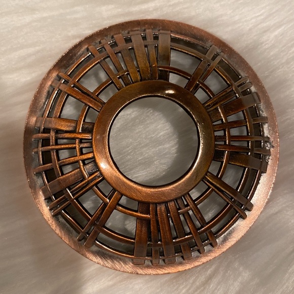 Yankee Candle 22-oz Jar Holder, Cooper Color, Art Deco Design, NWTags attached - Picture 5 of 10